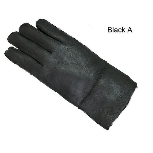 Gants D'hiver Russes Super Chauds Pour Hommes, Mitaines En Fourrure De Mouton Véritable, Pour Conduite En Plein Air, Gants De Moto, Doux Et Chauds, Coupe-Vent, Taille Unique, Noir A