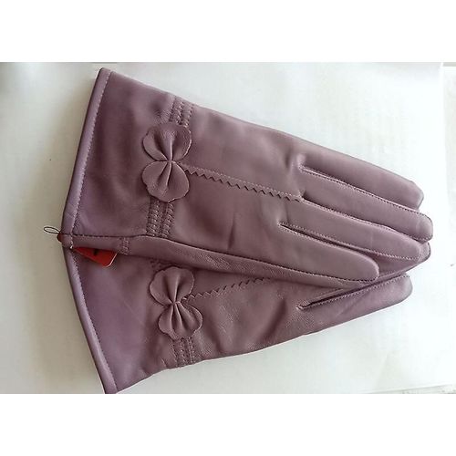 Gants Chauds D'hiver En Cuir Véritable Pour Femmes, Gants En Cuir De Mouton Véritable Pour Filles, Mode De Conduite, Gants De Luxe Doublés De Laine, Taille Unique, Lavande