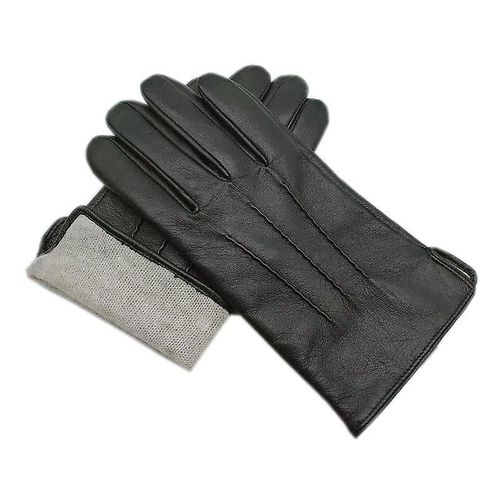 Gants D'hiver Pour Hommes, Nouveaux Gants En Peau De Mouton, À La Mode, Pour La Conduite En Plein Air, En Cuir De Chèvre Chaud, 8.5, Noir