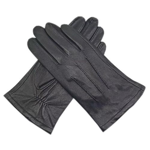 Gants D'hiver Pour Hommes, Nouveaux Gants En Peau De Mouton, Mode Hiver, Conduite En Plein Air, Cuir De Chèvre Chaud, 8 Noir-2