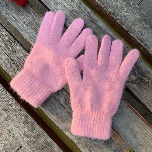 Paire De Gants D'hiver Pour Femmes, Mignons Et Chauds En Peluche, Gants D'équitation Pour Femmes, Gants Moelleux Pour Femmes, Gants D'hiver, Taille Unique 14