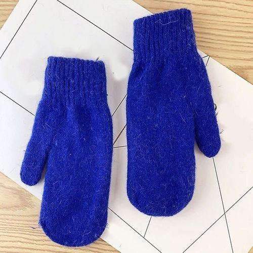Paire De Gants D'hiver Pour Femme - Gants D'équitation Chauds En Peluche - Gants Pour Femme - Gants D'hiver Moelleux - Taille Unique - Bleu Royal