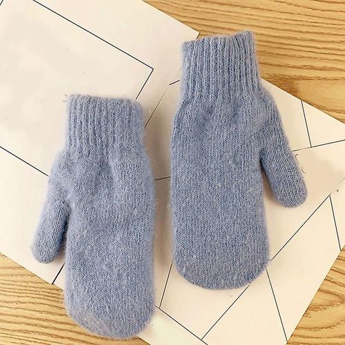 Paire De Gants D'hiver Pour Femme, Mignons Et Chauds En Peluche, Gants D'équitation Pour Femme, Gants Moelleux Pour Femme, Gants D'hiver, Taille Unique, Bleu