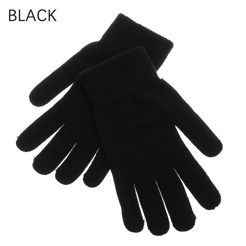 Gants D'hiver En Laine Épais Et Chauds, Tricotés, Sans Doigts, Flexibles, Avec Doigts Exposés, Mitaines Épaisses Pour Hommes Et Femmes, Taille Unique, Noir
