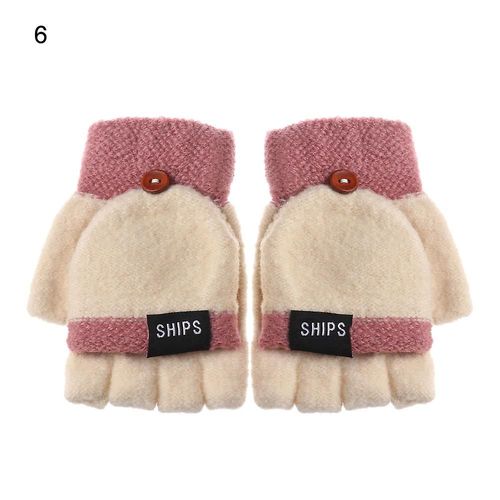 Gants D'hiver En Laine Épais Et Chauds, Tricotés, Sans Doigts, Flexibles, Avec Doigts Exposés, Mitaines Épaisses Pour Hommes Et Femmes, Taille Unique, 6-Style2