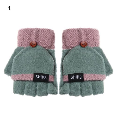 Gants D'hiver En Laine Épais Et Chauds, Tricotés, Sans Doigts, Flexibles, Avec Doigts Exposés, Mitaines Épaisses Pour Hommes Et Femmes, Taille Unique, 1-Style2