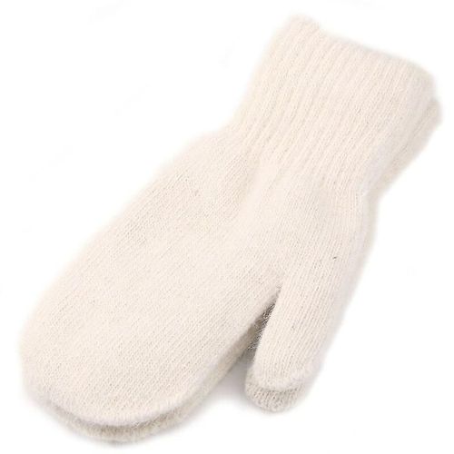 Gants D'hiver Pour Écran Tactile Femmes Hommes Mitaines En Tricot Extensible Chaud Imitation Laine Doigt Complet Femme Crochet Épaissir Taille Unique Plat Beige