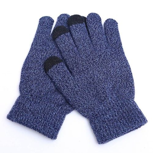 Gants D'hiver Pour Écran Tactile Pour Femmes Et Hommes, Mitaines Tricotées Chaudes Et Extensibles, Imitation Laine, Doigt Complet, Crochet Épais, Taille Unique 19e