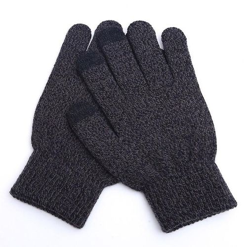 Gants D'hiver Pour Écran Tactile Pour Femmes Et Hommes, Mitaines Chaudes Et Extensibles En Tricot, Imitation Laine, Doigt Complet, Crochet Épais, Taille Unique 19c