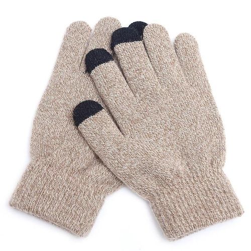 Gants D'hiver Pour Écran Tactile Pour Femmes Et Hommes, Mitaines Chaudes Et Extensibles En Tricot, Imitation Laine, Doigt Complet, Crochet Épais, Taille Unique 19b