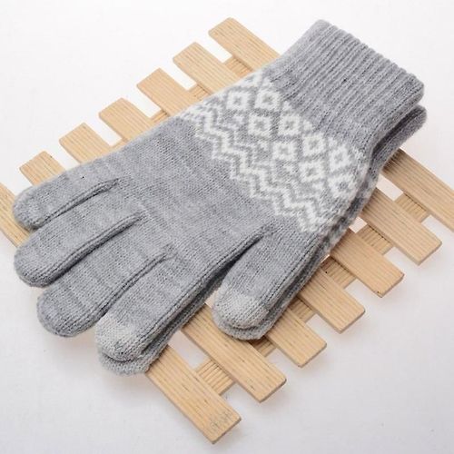 Gants D'hiver Pour Écran Tactile Pour Femmes Et Hommes, Mitaines Tricotées Chaudes Et Extensibles, Imitation Laine, Doigt Complet, Crochet Épais, Taille Unique 14d
