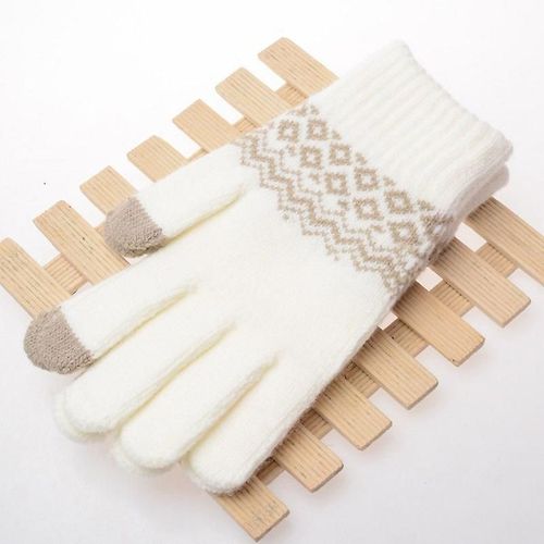 Gants D'hiver Pour Écran Tactile Pour Femmes Et Hommes, Mitaines Tricotées Chaudes Et Extensibles, Imitation Laine, Doigt Complet, Crochet Épais, Taille Unique 14c