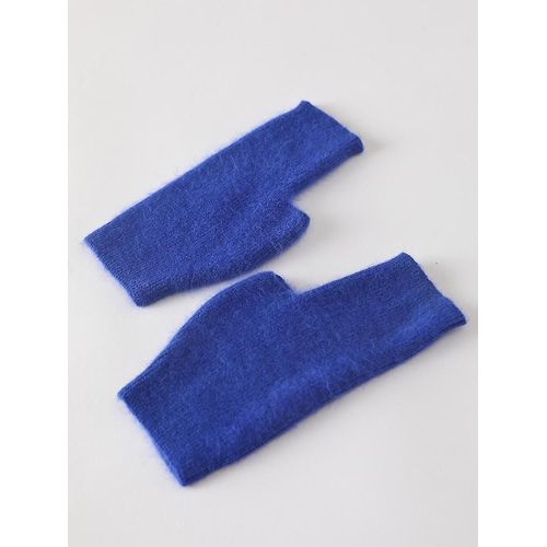 Vison Cachemire Automne Hiver Gants Mitaines Chaudes En Laine De Raton Laveur Mitaines Longueur Du Poignet Avec Trou Pour Le Pouce Mitaines Coréenne Femme Belle Taille Unique 13 Royal