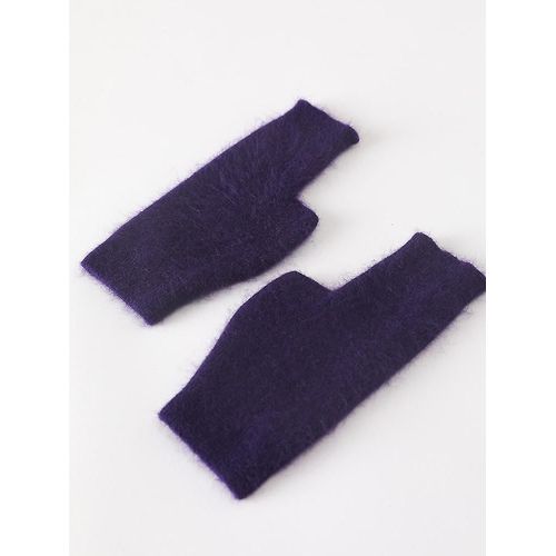 Vison Cachemire Automne Hiver Gants Mitaines Chaudes En Laine De Raton Laveur Mitaines Longueur Du Poignet Avec Trou Pour Le Pouce Mitaines Coréenne Femme Belle Taille Unique 09 Violet