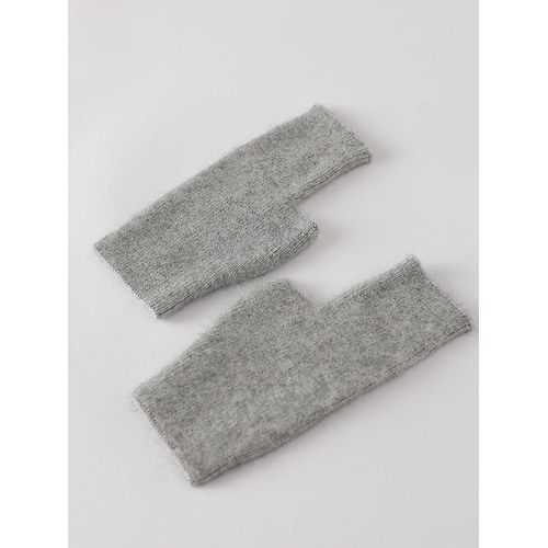 Gants D'automne Et D'hiver En Vison Et Cachemire, Mitaines Chaudes En Laine De Raton Laveur, Longueur Du Poignet Avec Trou Pour Le Pouce, Mitaines Coréennes Pour Femme, Taille Unique, 08, Gris Clair