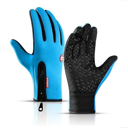 Gants De Ski D'hiver Pour Hommes Et Femmes, Chauds Et Imperméables, Cyclisme, Camping, Moto, Randonnée, Automne, Écran Tactile, Coupe-Vent, Course À Pied, Pour Femmes, M Basal Blue