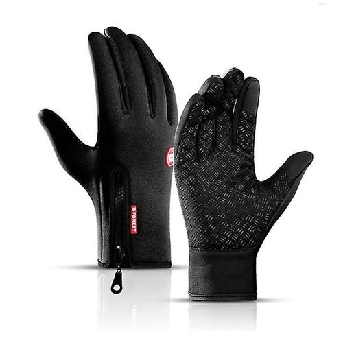 Gants De Ski D'hiver Pour Hommes Et Femmes, Chauds Et Imperméables, Cyclisme, Camping, Moto, Randonnée, Écran Tactile, Coupe-Vent, Course À Pied, Xxl Basal Noir