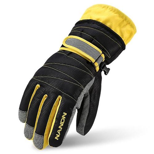 Gants De Ski De Snowboard De Montagne Chauds D'hiver Pour Hommes Et Femmes, Mitaines De Ski De Neige Froide, Imperméables, Motoneige Xl Noir