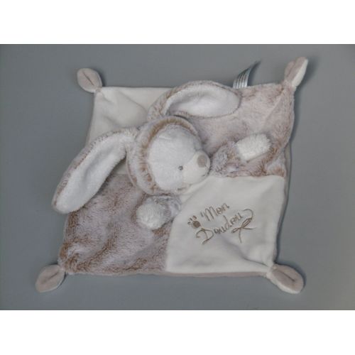Doudou Ours Plat Déguisé Lapin Blanc Marron Beige Mon Doudou Simba Toys