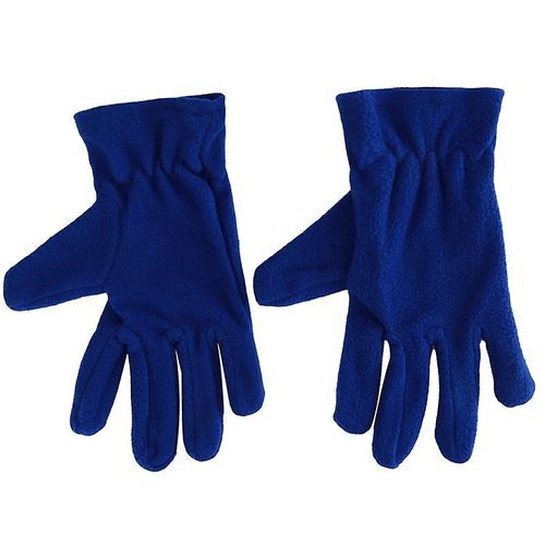 Paire De Nouveaux Gants Polaires En Daim, Gants Chauds D'hiver, Mitaines Lavables En Plein Air, Gants De Couleur Unie, Doigt Complet, Taille Unique, Bleu