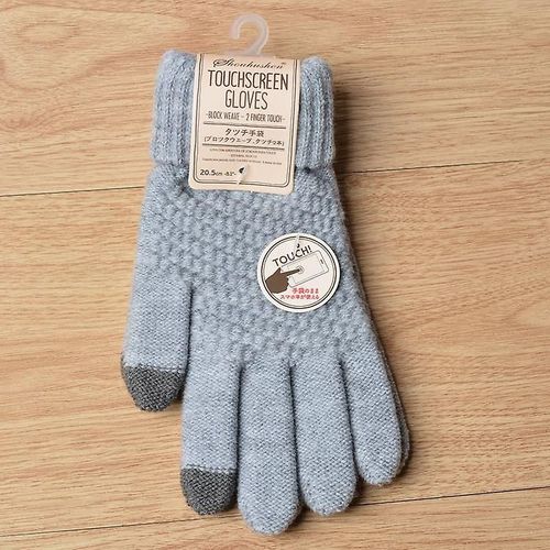 Gants D'hiver Pour Écran Tactile Pour Femmes Et Hommes, Mitaines Tricotées Chaudes Et Extensibles, Imitation Laine, Doigt Complet, Crochet Épais, Taille Unique Gary