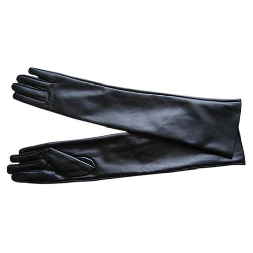 Nouveaux Gants Longs En Simili Cuir Mode Femmes Gants Chauds En Plein Air Longue Conception Gants Sexy L Noir