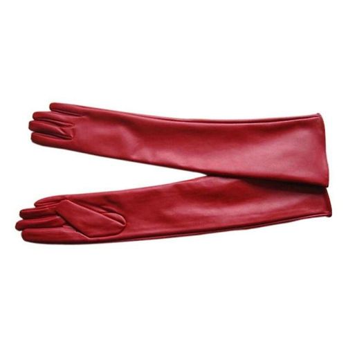 Gants Longs En Faux Cuir Pour Femmes, À La Mode, Chauds Pour L'extérieur, Longs, Design, Sexy, Xl, Rouge, Nouvelle Collection