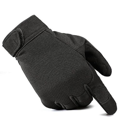 Gants Tactiques Pour Hommes Noirs Gants Tactiques De Combat À Doigt Complet Gants D'assaut Pour Hommes Gants D'extérieur Chauds Militaires Airairsoft Pour Hommes - Gants De Randonnée S Noir