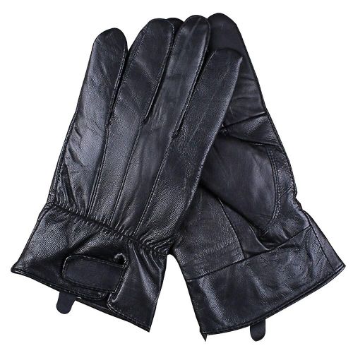 Mitaines En Cuir Véritable Pour Hommes, Nouveaux Gants Noirs En Cuir Véritable, Gants D'hiver En Coton Épais, Mitaines Chaudes, Taille Unique, Noires