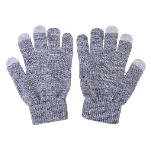 Gants Tricotés Capacitifs Chauds D'hiver Unisexes, Chauffe-Mains Pour Écran Tactile, Téléphone Intelligent, Gris
