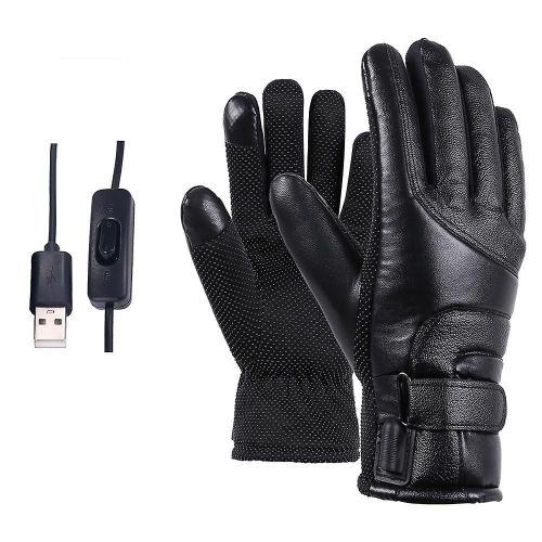 Gants Chauffants Électriques Pour Moto, En Polyester Et Coton, Coupe-Vent, Cyclisme, Ski, Gants Chauffants Chauds, Alimentés Par Usb, Pour Hommes Et Femmes - Gants Non Réglables