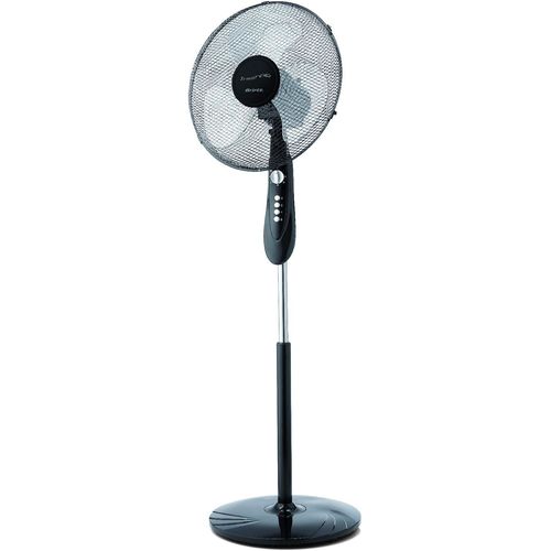 846 Freshair Ventilateur à pied, 3 vitesses, hélice à 3 pales, fonction oscillation et inclinaison, 45 W, 40 x 40 x 130 cm, plastique, noir
