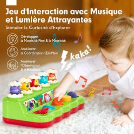 Jouet Bébé 1 an Jouet Montessori avec Musique et Lumières Pop Up