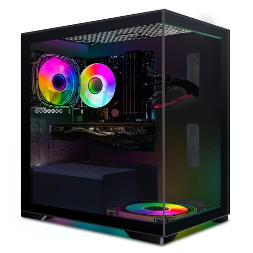 PC de bureau de jeu STGsivir, Intel Core i7 3,4G jusqu'à 3,9G, Radeon RX 580 16G GDDR5, 16G, SSD 512 Go, WiFi 600 M, BT 5.0, ventilateur RVB x 2, W10H64