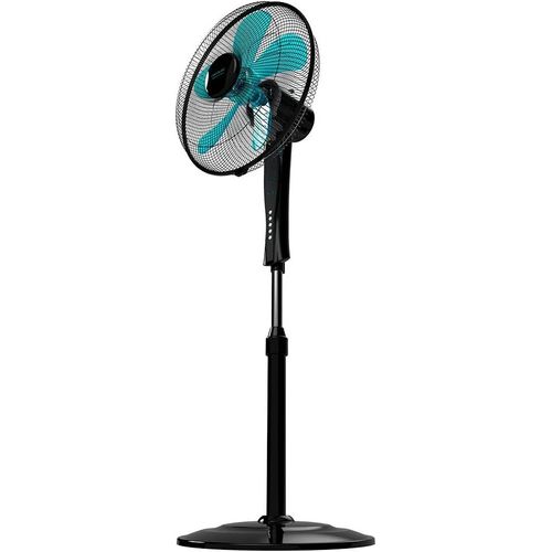 Ventilateur sur Pied avec Télécommande et Minuterie EnergySilence 530 Power Connected Black. 50 W, 5 Pales de 40 cm, 3 Vitesses, Moteur en Cuivre, Oscillant, Écran, Noir