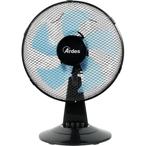 AR5ST30N Ventilateur de table STEELO 30N 5 pales - Ventilateur de table 30 cm oscillant avec inclinaison réglable - Ventilateur 3 vitesses silencieux