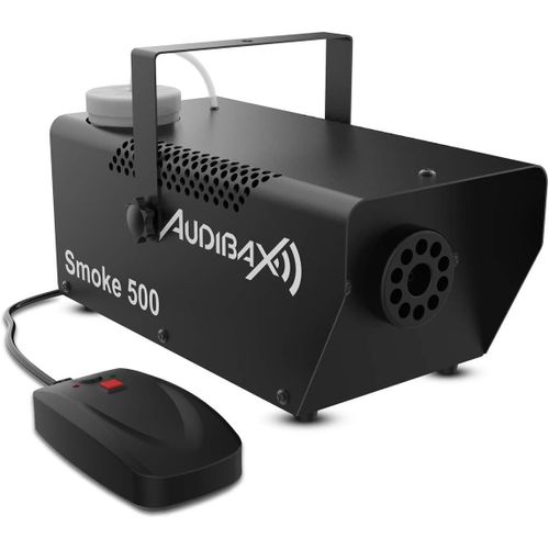Smoke 500 - Machine à Fumée avec Liquide de Premier Test - Machine à Fumée Télécommandée - Puissance 500W - Capacité 250ml - 50m3 de Fumée par Minute - Chauffe en 3 Minutes