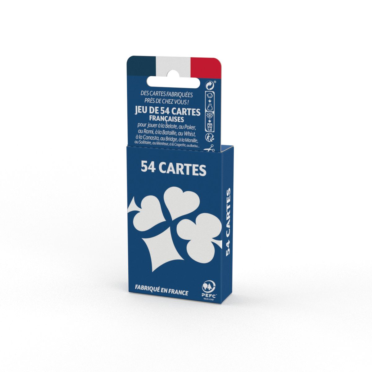 Jeu De 54 Cartes Avec Boite Plastique pas cher - Achat neuf et occasion