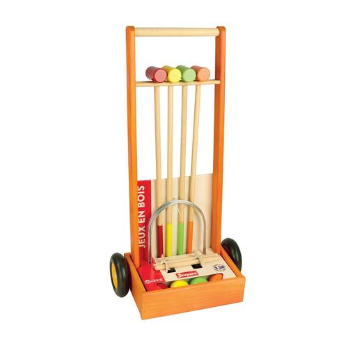 Jeu D'exterieur Croquet En Bois - Chariot En Bois