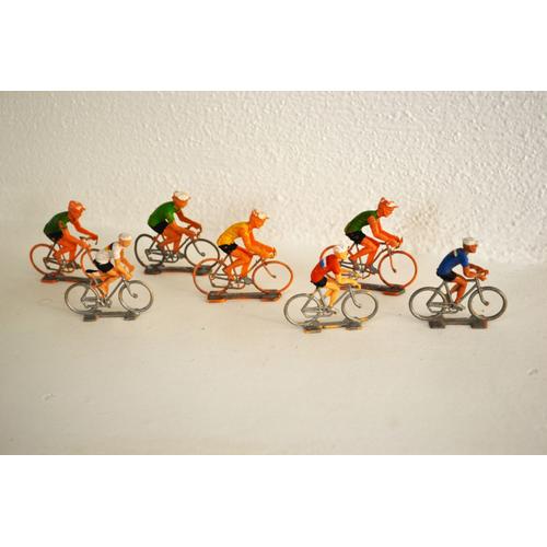 Cycliste En Plastique Sur Leurs Velos Vintage Lot De 10 Figurines Coureurs  tour de france