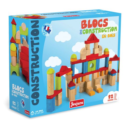 Jeu De Construction Construire - Blocs - 82 P. En Bois