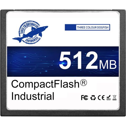 ERSHI-Dogfish 512Mo Compact Flash Card Carte Mémoire CF Type I Haute Performance FAT16 pour Équipements Industriels et Appareils P[402]