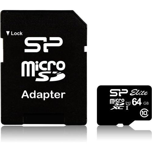 ERSHI-Silicon Power microSDXC Elite UHS-1 64 Go - Carte mémoire Class 10 UHS-1[256]