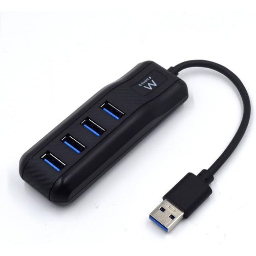 ERSHI-EW1138 Hub USB 3.2 Gen1 (USB 3.0) 4 Ports USB Type A - Superspeed pour des transferts à 5 Gbit, Hub USB 3.0, Noir[497]