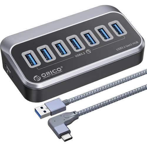 ERSHI-Hub USB C, 4 Ports USB Hub avec 1m câble, 5Gbps répartiteur USB de Transfert de données Rapide avec Port d'alimentation 5 V/[244]