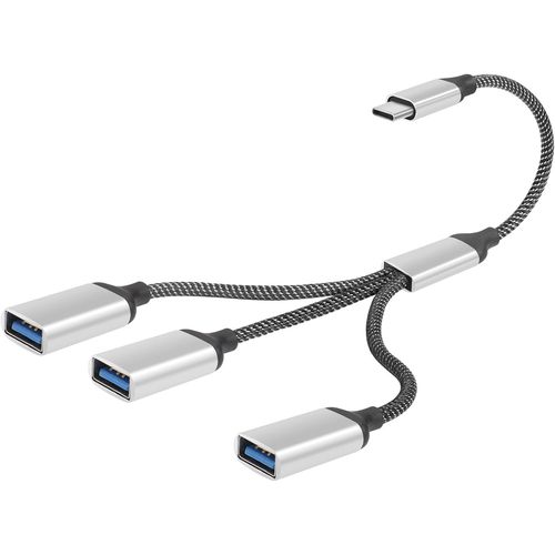 ERSHI-Répartiteur USB-C OTG Y - 20 cm - USB 3.0 type C mâle vers double USB A femelle - Multiport Split - Convertisseur multiport [988]
