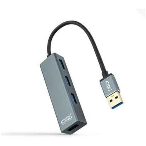 ERSHI-Nanocable Hub USB 3.0 4 x USB 3.0 10 cm Gris[1057]