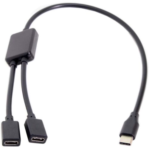 ERSHI-Câble USB-C femelle de 30 cm vers double ports USB-C pour ordinateur portable, PC, souris et disque flash[1098]