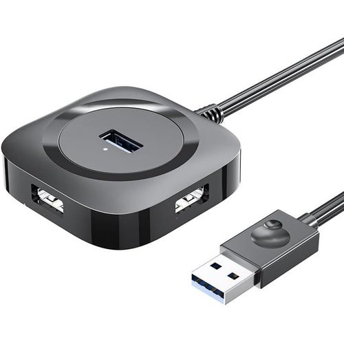 ERSHI-Hub USB 3.0, répartiteur USB multi ports USB 3.0 pour PC, Mac, Surface Pro, ordinateur portable, PS4, 0,2 m de long, mini ad[1388]