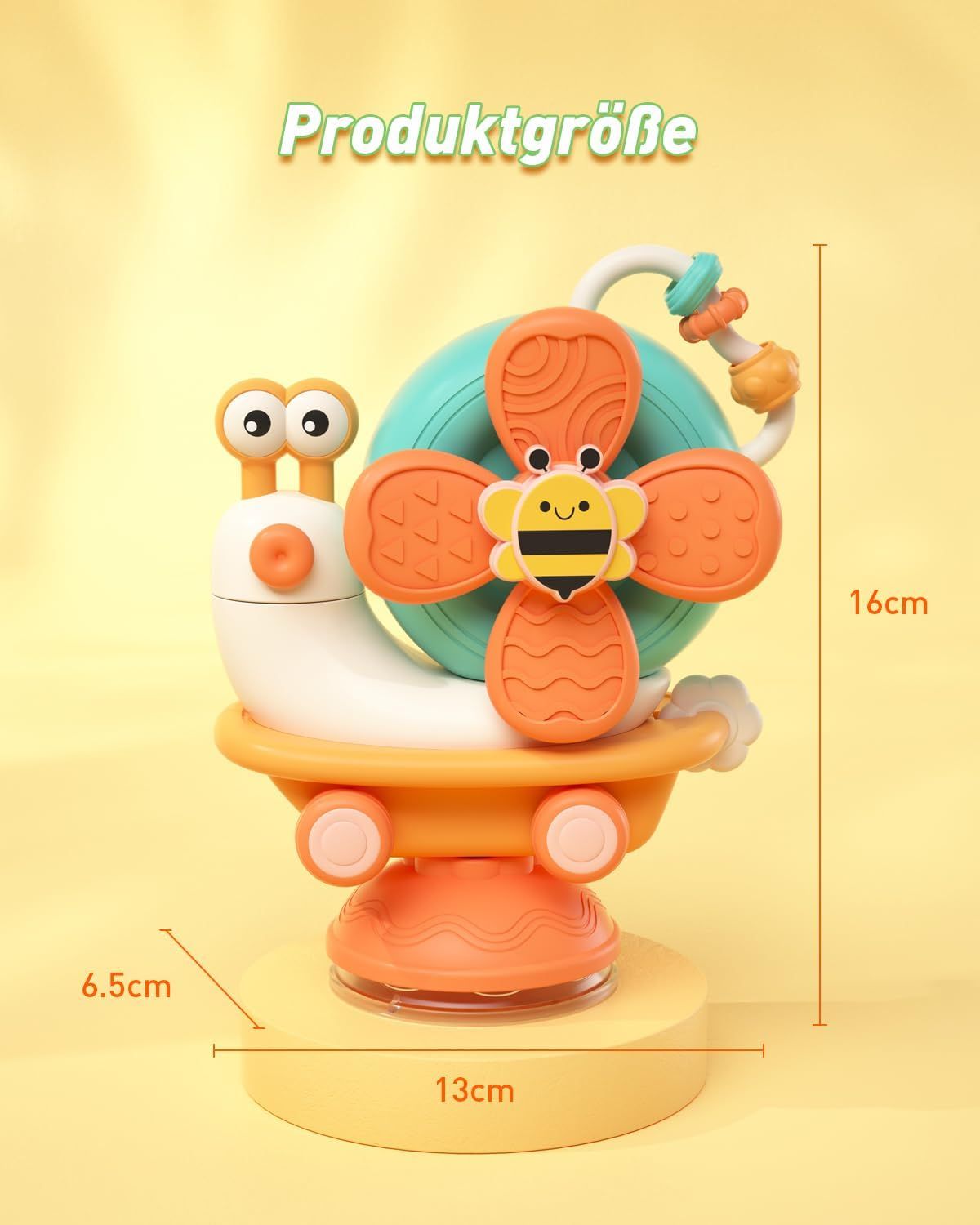 Jouet Bébé Escargot Sensoriel Montessori - Jeu D'Éveil 6-12 Mois Avec Ventouse - Cadeau Fille Garçon